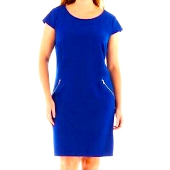 Chetta B Royal Blue Midi Formal Dress - Picture 1 of 8